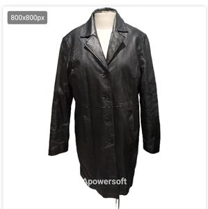 Phase two leather coat Jacket size extra large Tall